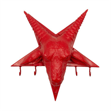 Goathead Wall Keyholder Hanger Red Gloss - Kreepsville